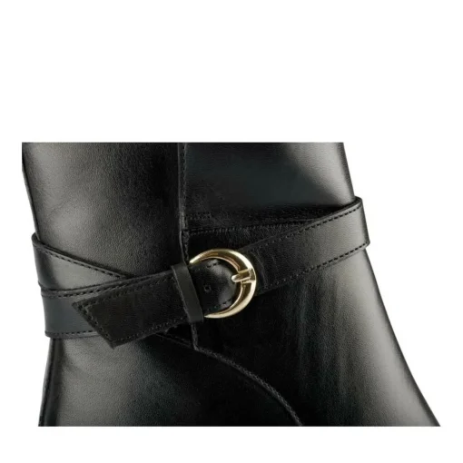 Bottines NOIR Femme CUIR Motif Uni Fermeture éclair
