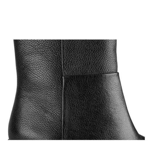 Bottines NOIR Femme CUIR Motif Uni Fermeture éclair