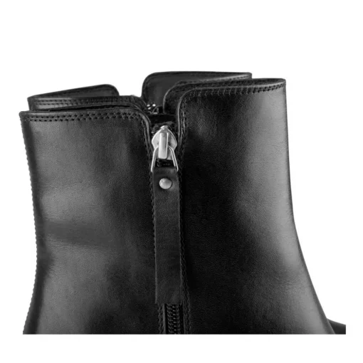Bottines NOIR Femme CUIR Motif Uni Fermeture éclair