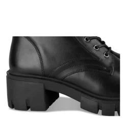Bottines NOIR Femme CUIR Motif Uni Elastique