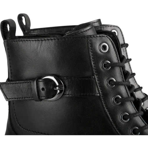 Bottines NOIR Femme CUIR Motif Uni A Enfiler