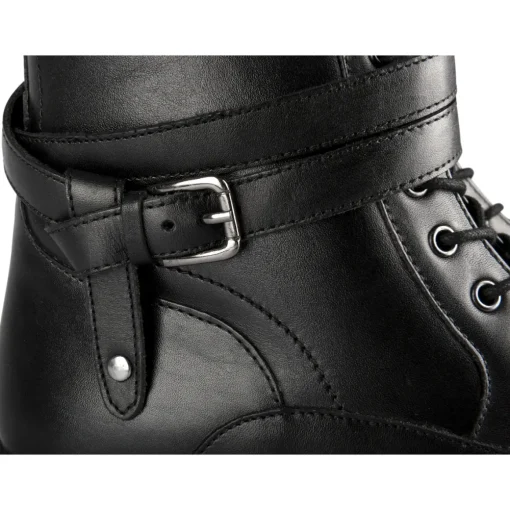 Bottines NOIR Femme CUIR Motif Uni A Enfiler