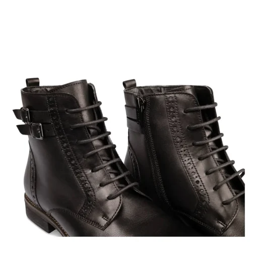 Bottines NOIR Femme CUIR Fermeture éclair