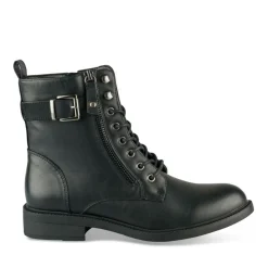 Bottines NOIR Femme Motif Uni Lacets