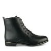 Bottines NOIR Femme Motif Uni Lacets