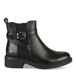 Bottines NOIR Femme Motif Uni Fermeture éclair