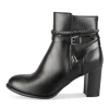 Bottines NOIR Femme Motif Uni Fermeture éclair