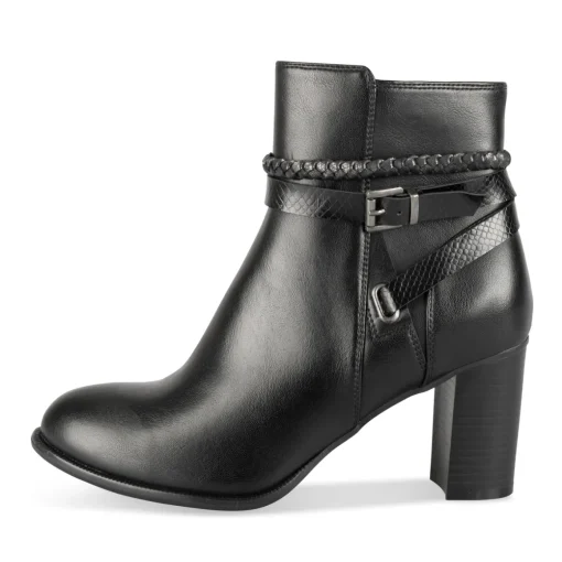 Bottines NOIR Femme Motif Uni Fermeture éclair