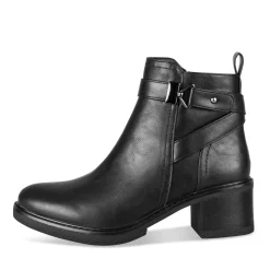 Bottines NOIR Femme Motif Uni Fermeture éclair