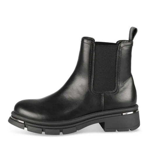 Bottines NOIR Femme Motif Uni A Enfiler