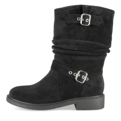 Bottines NOIR Femme Motif Uni A Enfiler