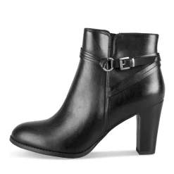 Bottines NOIR Femme Motif Uni Fermeture éclair