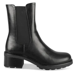 Bottines NOIR Femme Motif Uni Fermeture éclair