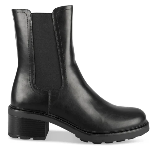 Bottines NOIR Femme Motif Uni Fermeture éclair