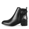 Bottines NOIR Femme Motif Uni Fermeture éclair