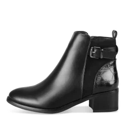 Bottines NOIR Femme Motif Uni Fermeture éclair