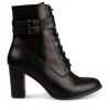 Bottines NOIR Femme Motif Uni Fermeture éclair