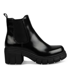 Bottines NOIR Femme Motif Vernis Elastique