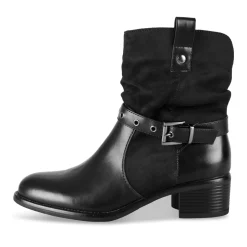 Bottines NOIR Femme Motif Uni Fermeture éclair