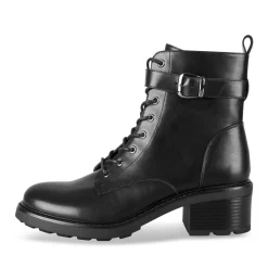 Bottines NOIR Femme Motif Uni Lacets