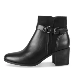 Bottines NOIR Femme Motif Uni Fermeture éclair