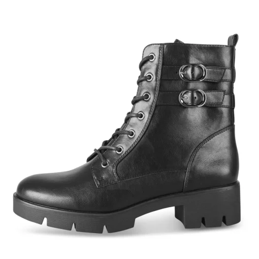Bottines NOIR Femme Motif Uni Fermeture éclair