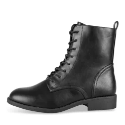 Bottines NOIR Femme Motif Uni Lacets