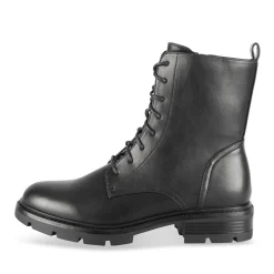 Bottines NOIR Femme Motif Uni Lacets