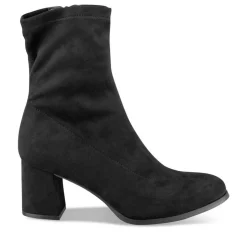 Bottines NOIR Femme Motif Uni Fermeture éclair
