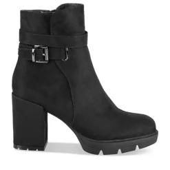 Bottines NOIR Femme Motif Uni Fermeture éclair