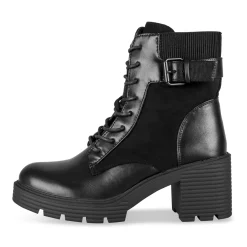 Bottines NOIR Femme Motif Uni Lacets