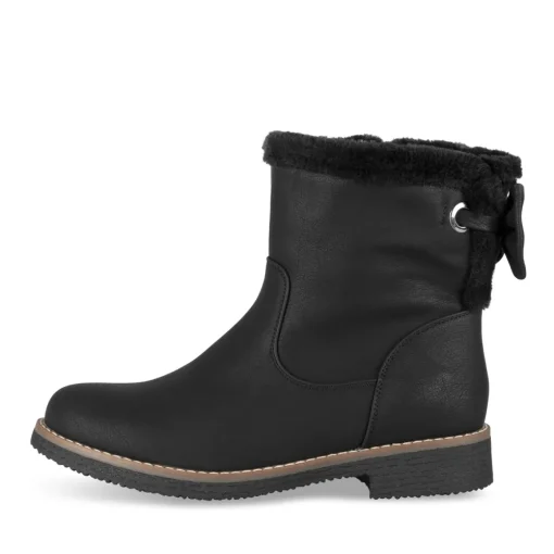 Bottines NOIR Femme Motif Uni Fermeture éclair