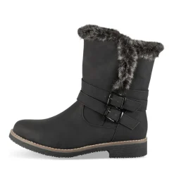 Bottines NOIR Femme Motif Uni Fermeture éclair