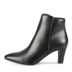 Bottines NOIR Femme Motif Uni Fermeture éclair