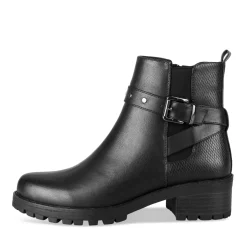 Bottines NOIR Femme Motif Clouté Fermeture éclair