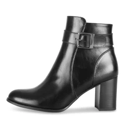 Bottines NOIR Femme Motif Uni Fermeture éclair