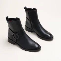 Bottines NOIR Femme Motif Uni Fermeture éclair