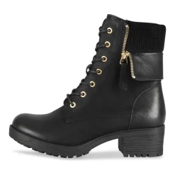 Bottines NOIR Femme Motif Uni A Enfiler