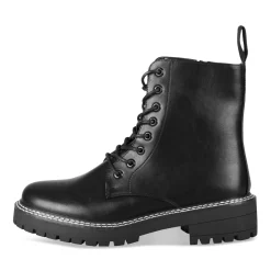 Bottines NOIR Femme Motif Uni Fermeture éclair