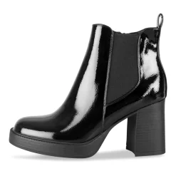 Bottines NOIR Femme Motif Uni Fermeture éclair