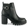 Bottines NOIR Femme Motif Uni Fermeture éclair