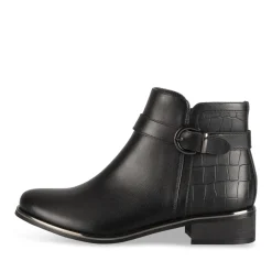 Bottines NOIR Femme Motif Uni Fermeture éclair