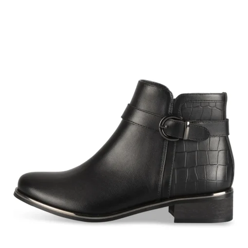Bottines NOIR Femme Motif Uni Fermeture éclair