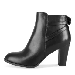Bottines NOIR Femme Motif Uni Fermeture éclair
