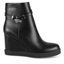 Bottines NOIR Femme Motif Uni Fermeture éclair