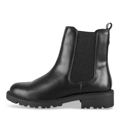 Bottines NOIR Femme Motif Uni Elastique