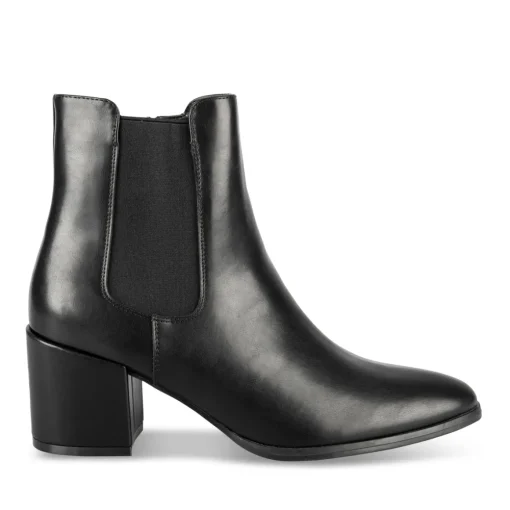 Bottines NOIR Femme Motif Uni Fermeture éclair