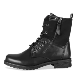 Bottines NOIR Femme Motif Uni Lacets