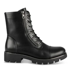 Bottines NOIR Femme Motif Uni Lacets