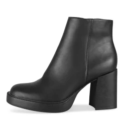 Bottines NOIR Femme Motif Uni Fermeture éclair